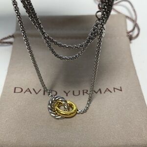 David Yurman Silver and Gold Necklace